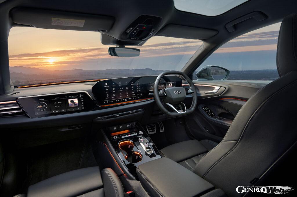 内燃機関搭載ミドルサイズサルーン新型「A5」のインテリア。