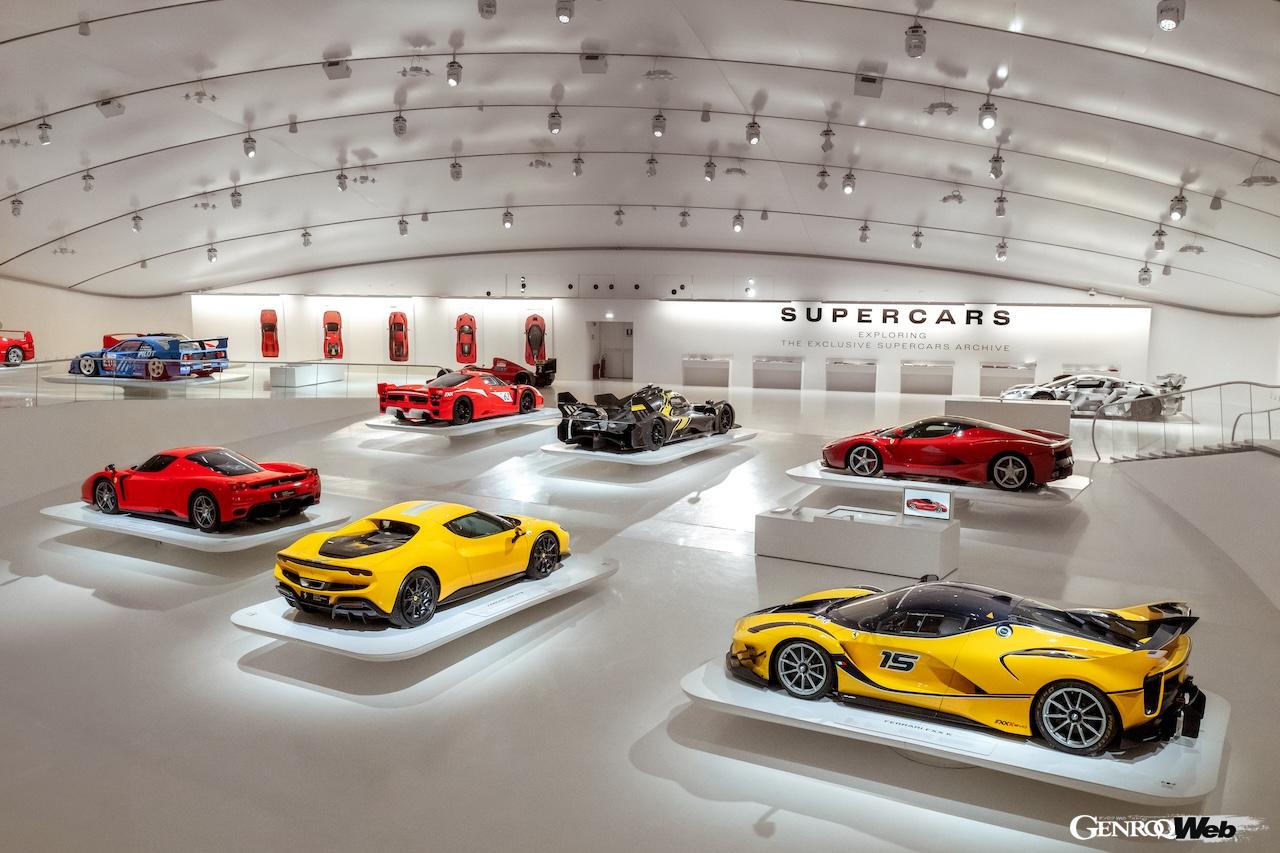フェラーリ ミュージアムにおいて、2026年2月16日まで開催される企画展『Supercars』。