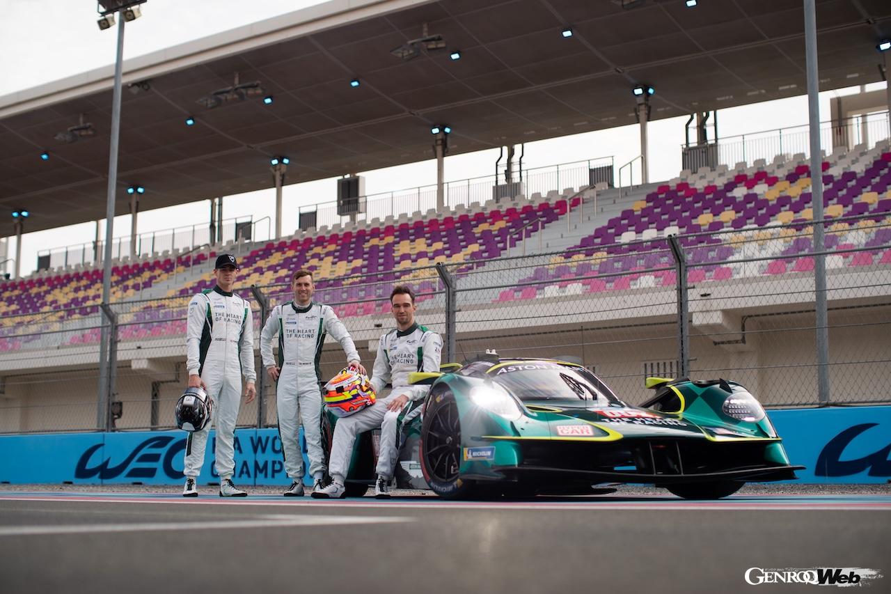 アストンマーティン ヴァルキリー AMR-LMH、007号車のクルー。左からトム・ギャンブル、ロス・ガン、ハリー・ティンクネル。