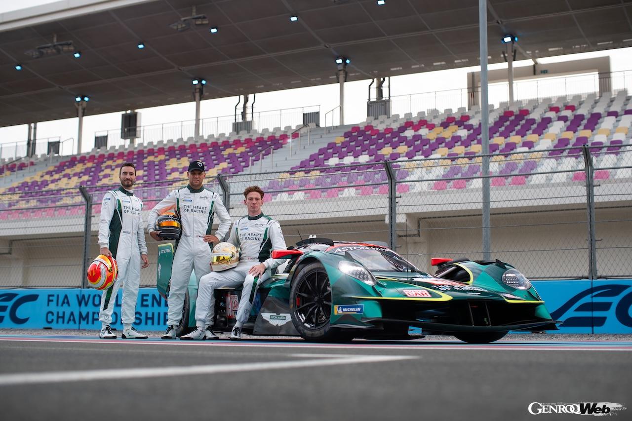 アストンマーティン ヴァルキリー AMR-LMH、009号車のクルー。左からアレックス・リベラス、マルコ・ソーレンセン、ロマン・デ・アンジェリス。