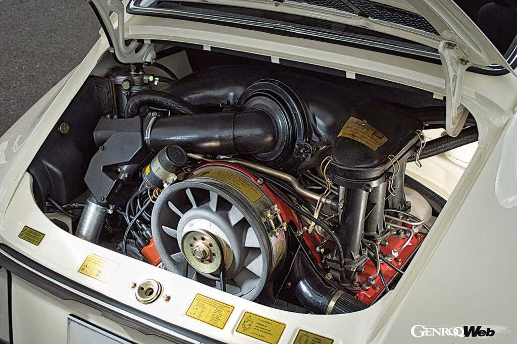 完璧なレストアが施された911/53型ユニット。911/02型からボアは84mmのままストロークを70.4mmへと伸ばし、排気量は2341ccとなっている。