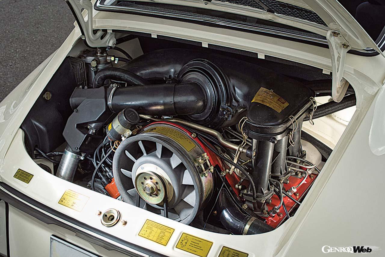 完璧なレストアが施された911/53型ユニット。911/02型からボアは84mmのままストロークを70.4mmへと伸ばし、排気量は2341ccとなっている。