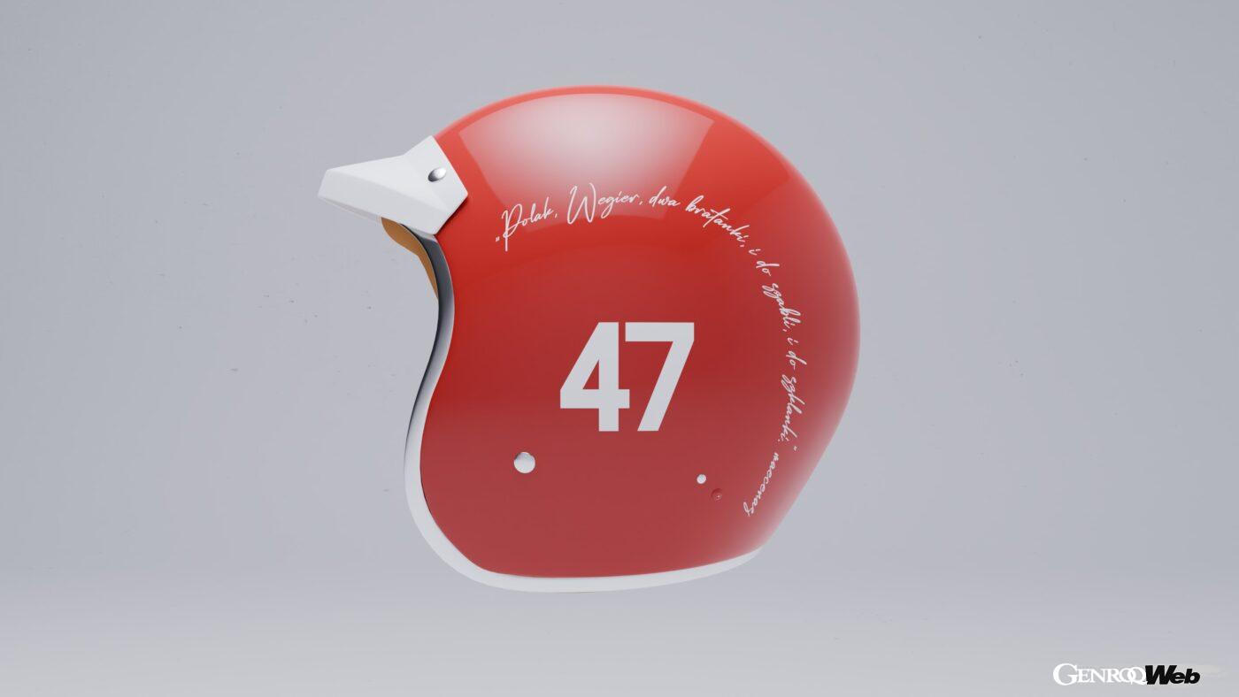 購入者にプレゼントされる、912デビュー60周年特製レーシングヘルメット。