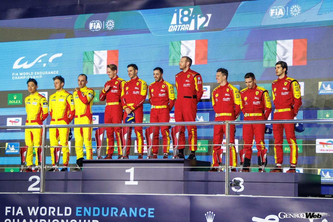 フェラーリが耐久レースにおいて表彰台を独占するのは、312PBで参戦した1972年の「エステルライヒリング1000km」以来、実に53年ぶりとなった。