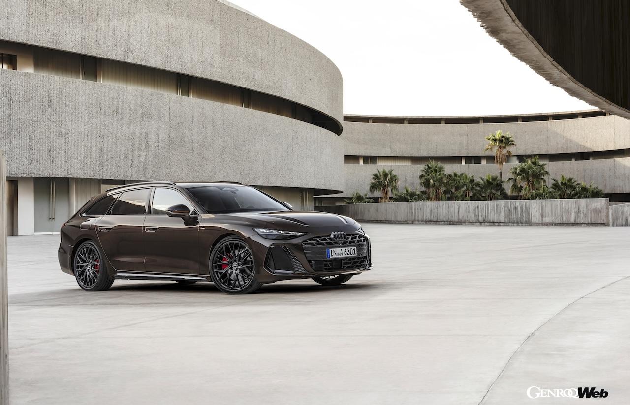 「アウディ A6 アバント」内燃機関搭載モデルのエクステリア。