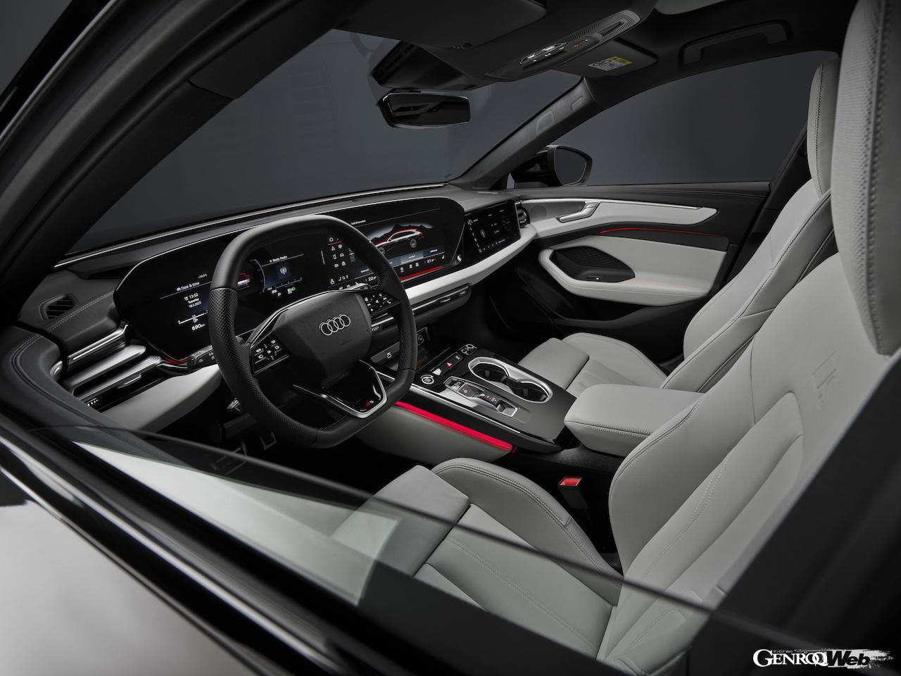 「アウディ A6 アバント」内燃機関搭載モデルのインテリア。