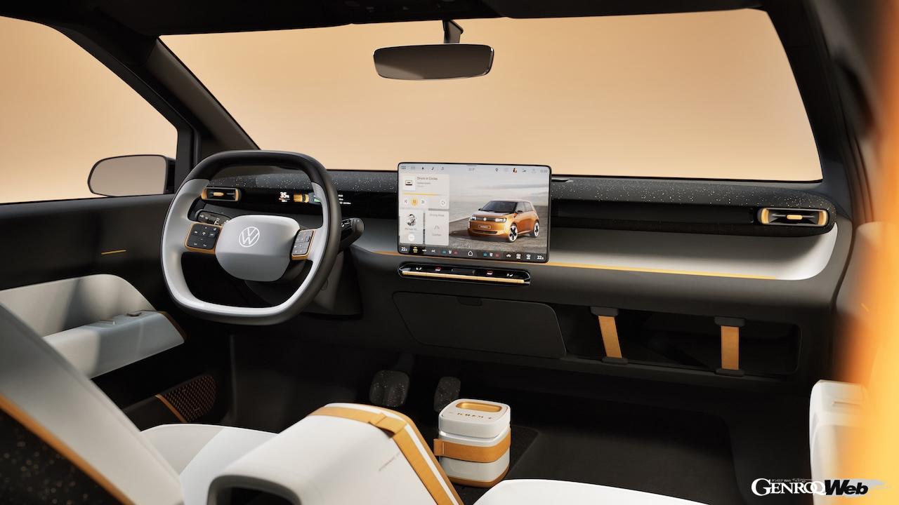 フォルクスワーゲン最小BEV「ID. EVERY1」のインテリア。
