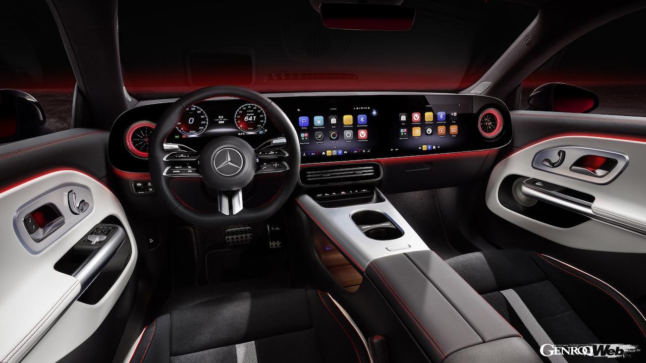 「メルセデス・ベンツ CLA with EQ テクノロジー」のインテリア。