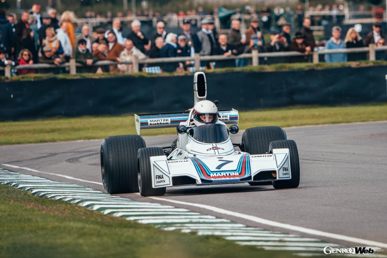 「グッドウッド・フェスティバル・オブ・スピード」に参加する、ブラバム BT44B。