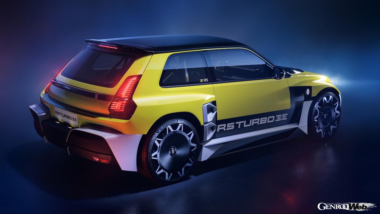 フル電動スポーツ「ルノー 5 ターボ 3E」のエクステリア。