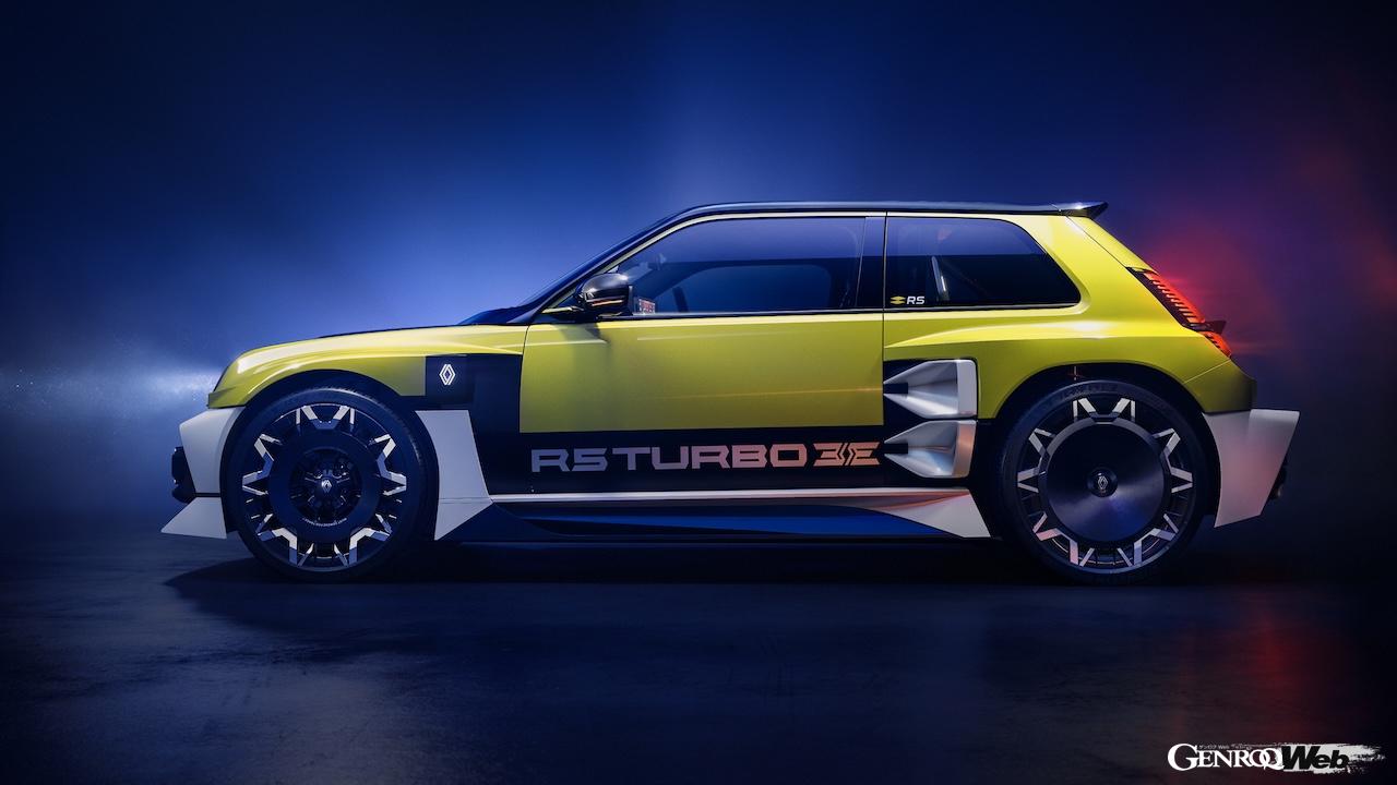 フル電動スポーツ「ルノー 5 ターボ 3E」のエクステリア。