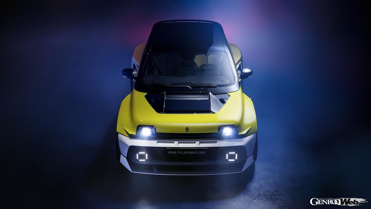 フル電動スポーツ「ルノー 5 ターボ 3E」のエクステリア。