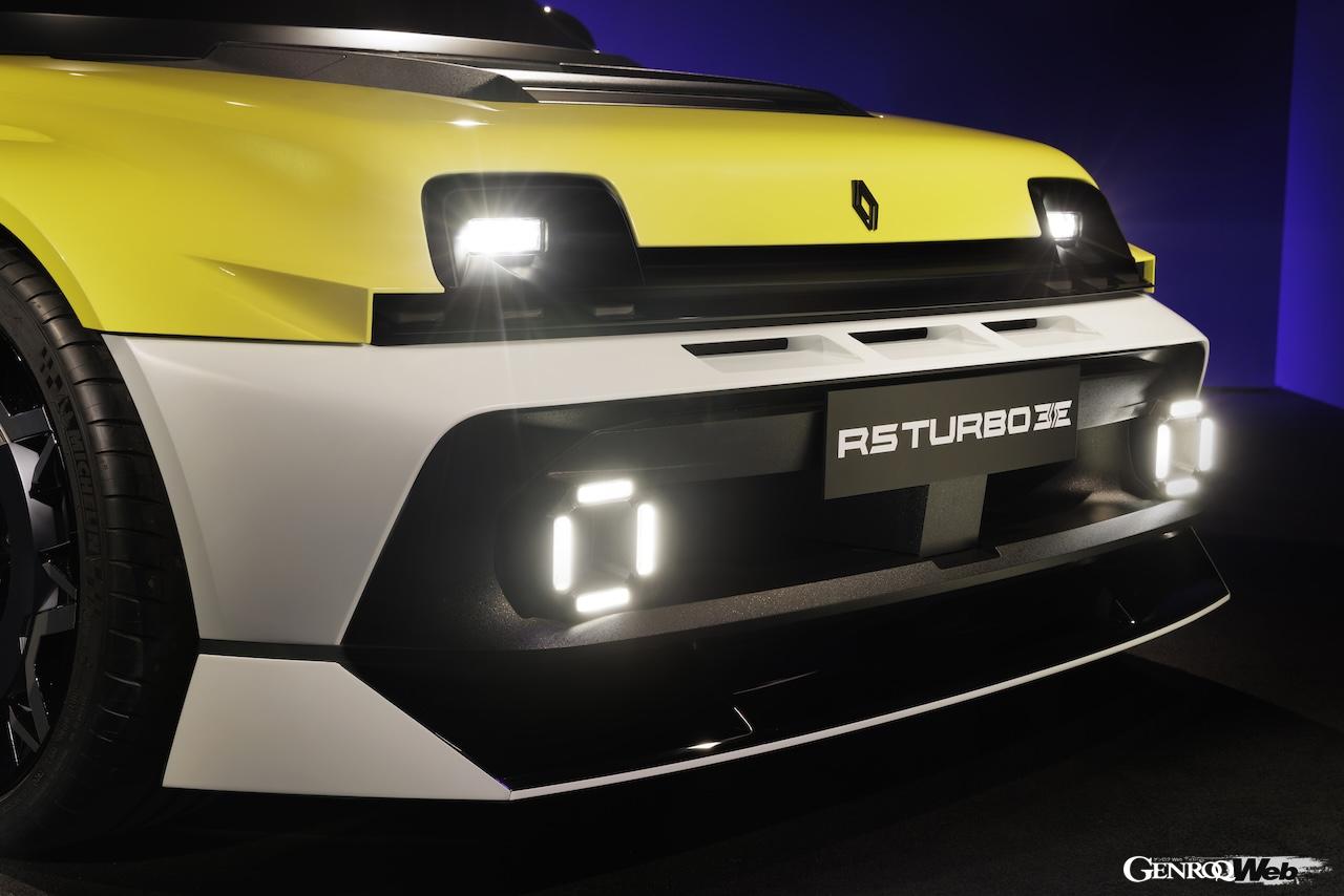 フル電動スポーツ「ルノー 5 ターボ 3E」のエクステリア。