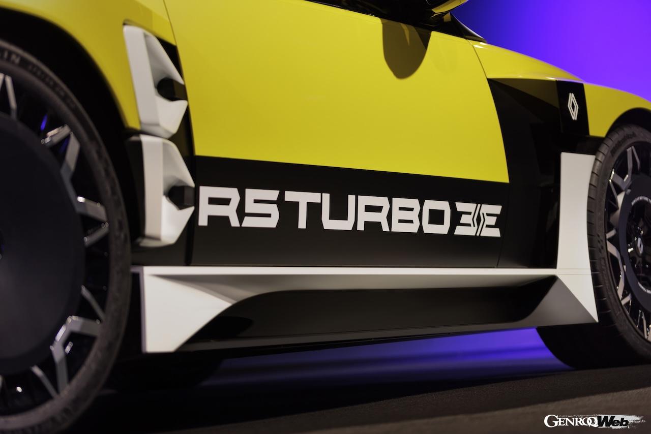 フル電動スポーツ「ルノー 5 ターボ 3E」のエクステリア。