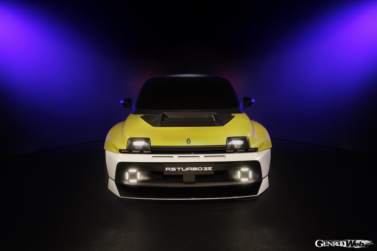 フル電動スポーツ「ルノー 5 ターボ 3E」のエクステリア。