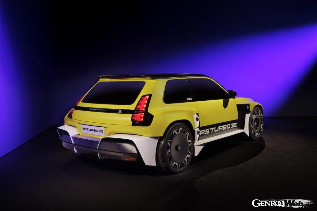 フル電動スポーツ「ルノー 5 ターボ 3E」のエクステリア。