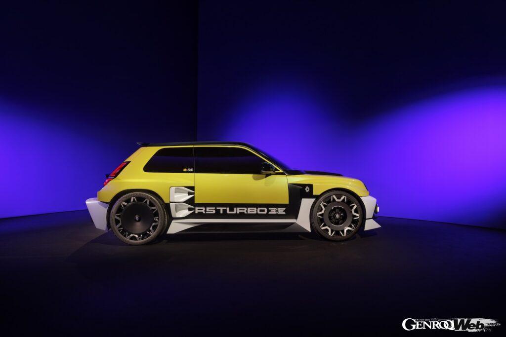 フル電動スポーツ「ルノー 5 ターボ 3E」のエクステリア。