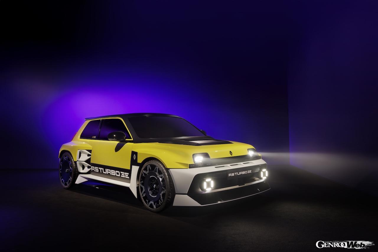 フル電動スポーツ「ルノー 5 ターボ 3E」のエクステリア。