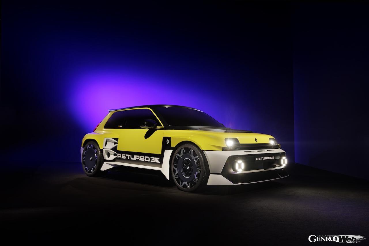 フル電動スポーツ「ルノー 5 ターボ 3E」のエクステリア。