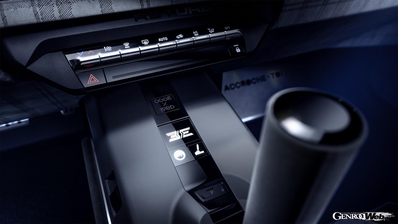 フル電動スポーツ「ルノー 5 ターボ 3E」のコクピット。