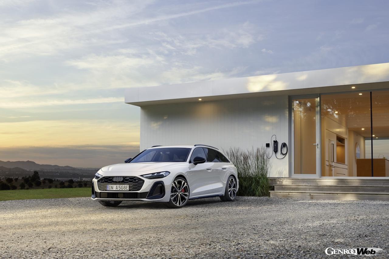 「アウディ A5 アバント e-hybrid quattro」のエクステリア。