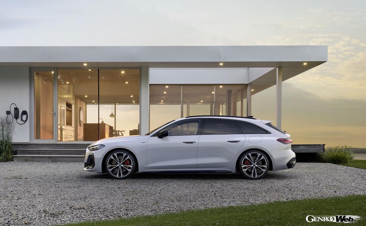 「アウディ A5 アバント e-hybrid quattro」のエクステリア。