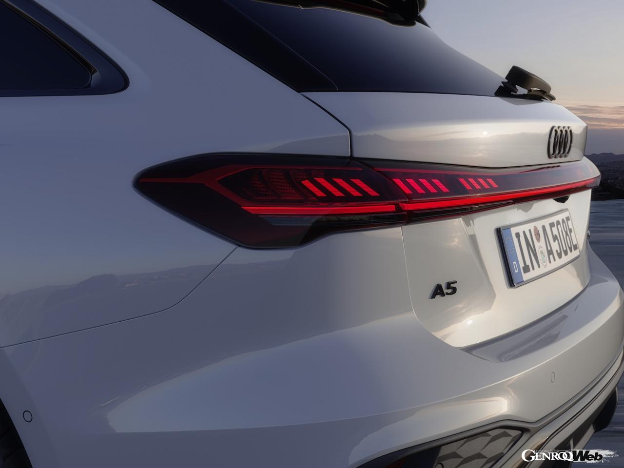 「アウディ A5 アバント e-hybrid quattro」のエクステリア。