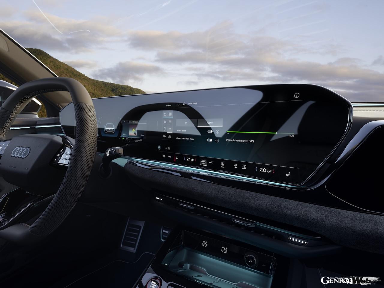 「アウディ A5 アバント e-hybrid quattro」のインテリア。