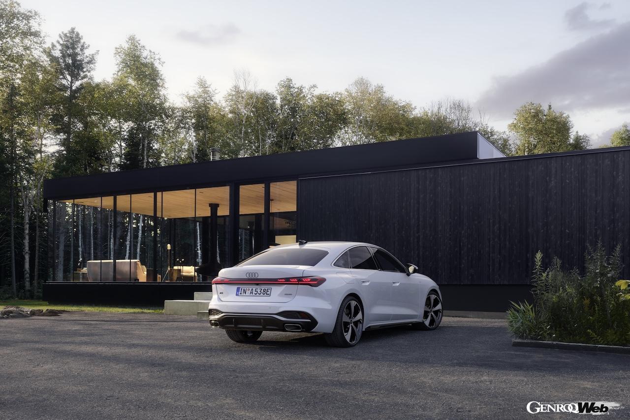 「アウディ A5 セダン e-hybrid quattro」のエクステリア。