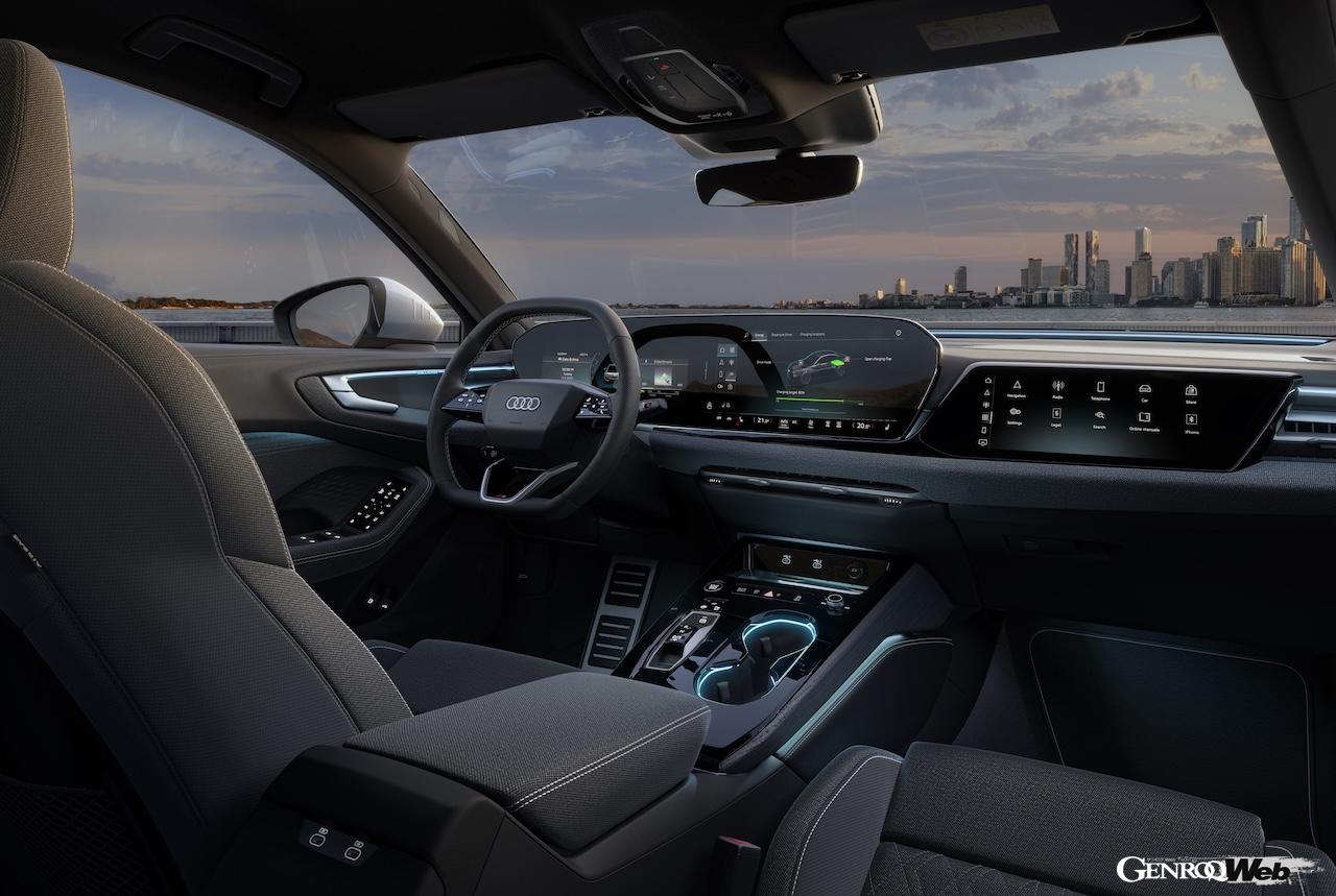 「アウディ A5 セダン e-hybrid quattro」のインテリア。