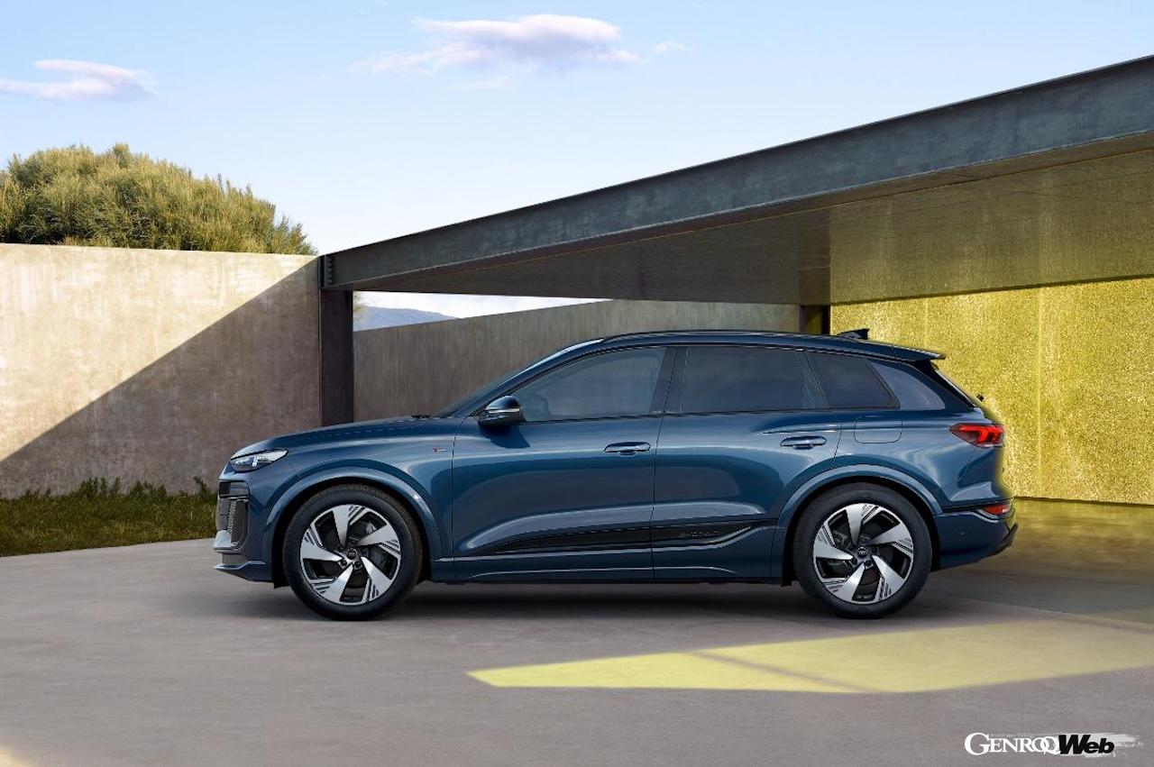 日本導入がスタートした「アウディ Q6 e-tron」のエクステリア。