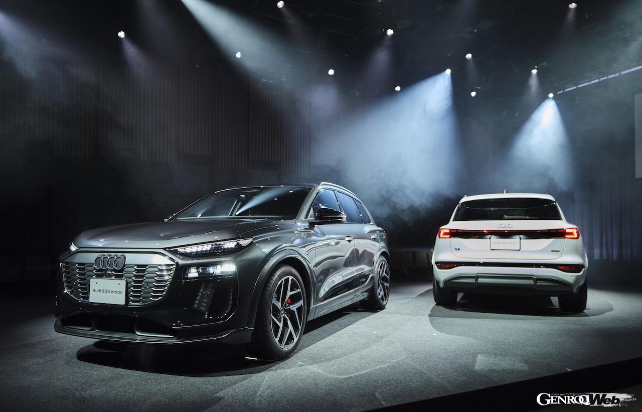 「アウディ Q6 e-tron」の日本プレミア。