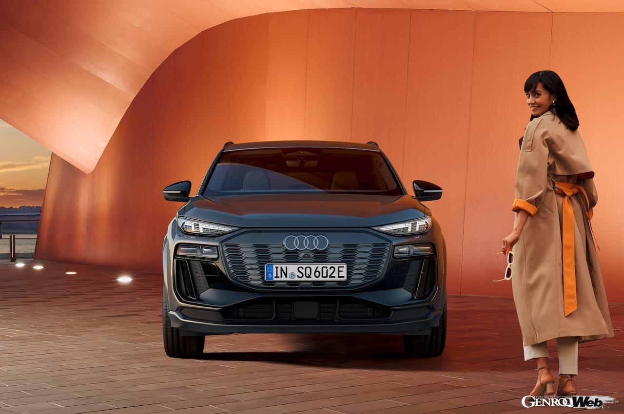 日本導入がスタートした「アウディ SQ6 e-tron」のエクステリア。