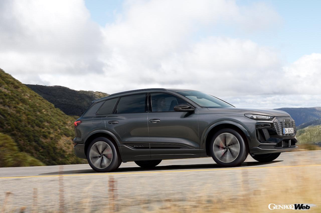 日本導入がスタートした「アウディ SQ6 e-tron」のエクステリア。