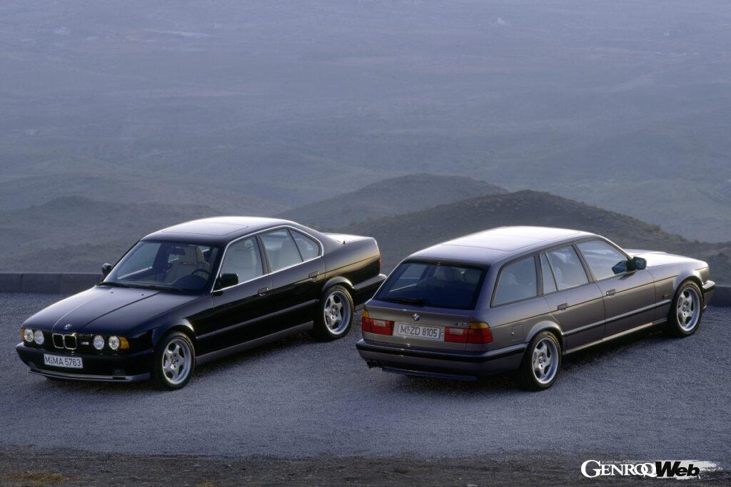 E34型BMW M5にはサルーンとワゴンボディがラインナップされた。