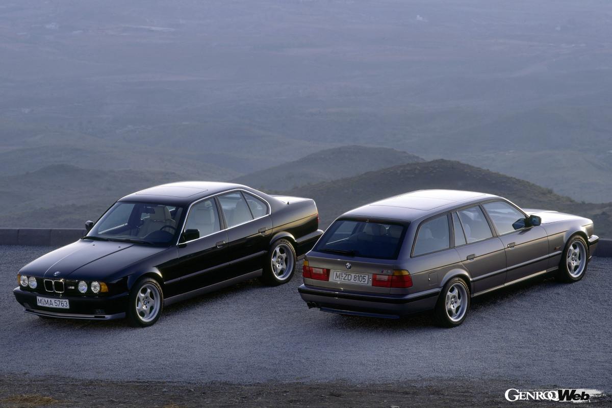 E34型BMW M5にはサルーンとワゴンボディがラインナップされた。