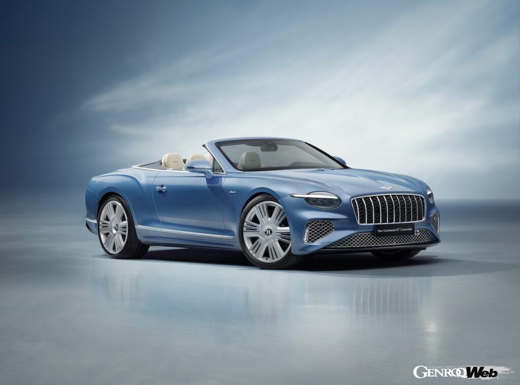 新型PHEVパワートレインが導入された「ベントレー コンチネンタル GTC アズール」のエクステリア。