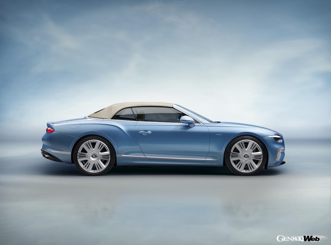 新型PHEVパワートレインが導入された「ベントレー コンチネンタル GTC アズール」のエクステリア。