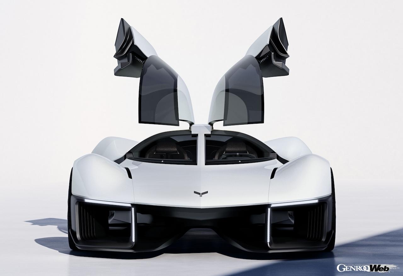 英国でデザインされた「シボレー コルベット コンセプトカー」のエクステリア。