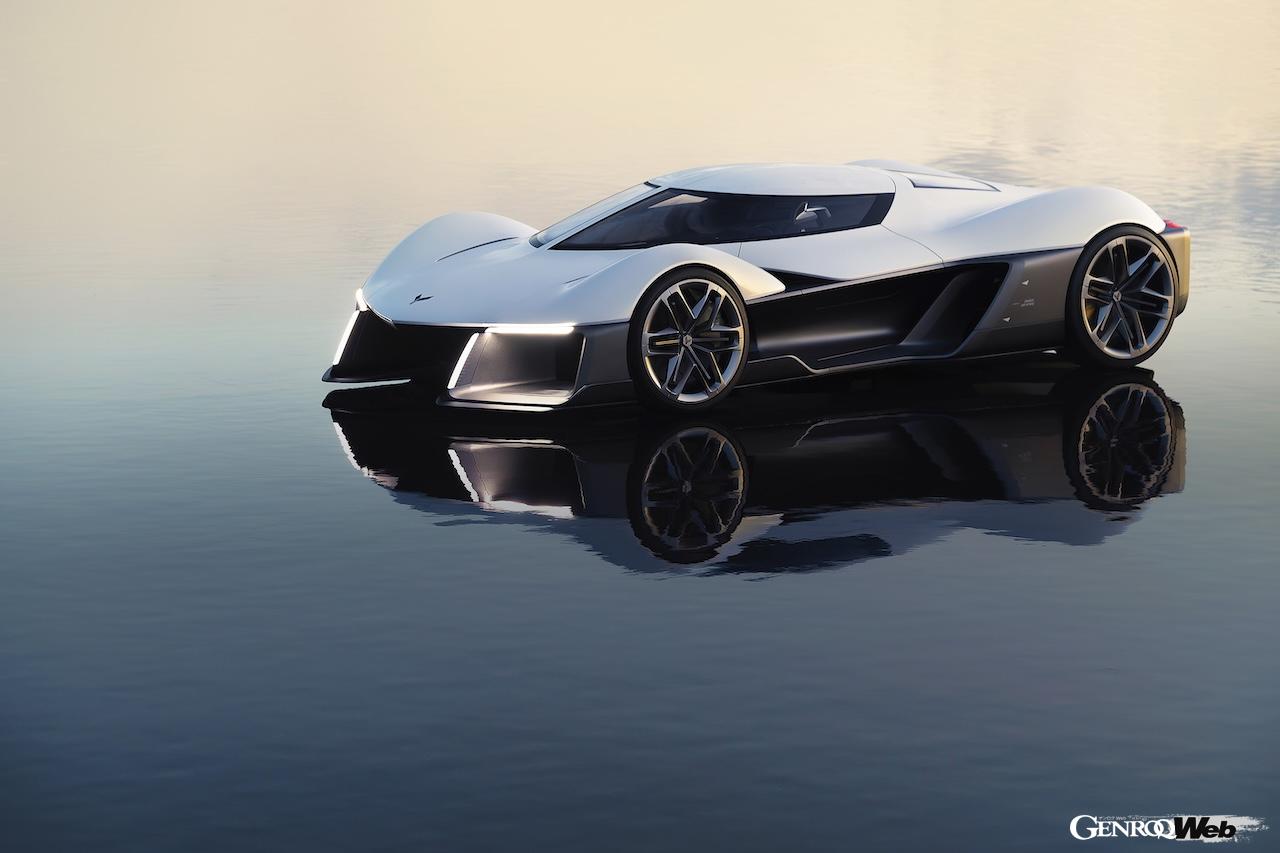 英国でデザインされた「シボレー コルベット コンセプトカー」のエクステリア。