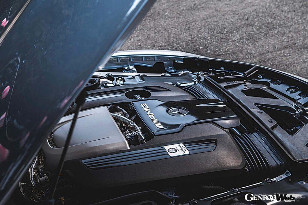 612PS/850Nmを発生するGT 63 S Eパフォーマンスに搭載される4.0リッターV8ツインターボエンジン。まさに珠玉のユニットである。