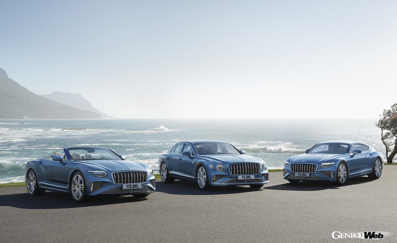 ベントレー コンチネンタル GT/GTCとフライングスパーに、新たなプラグインハイブリッドパワートレイン「ハイパフォーマンスハイブリッド」が導入された。写真は新グレード「アズール」。