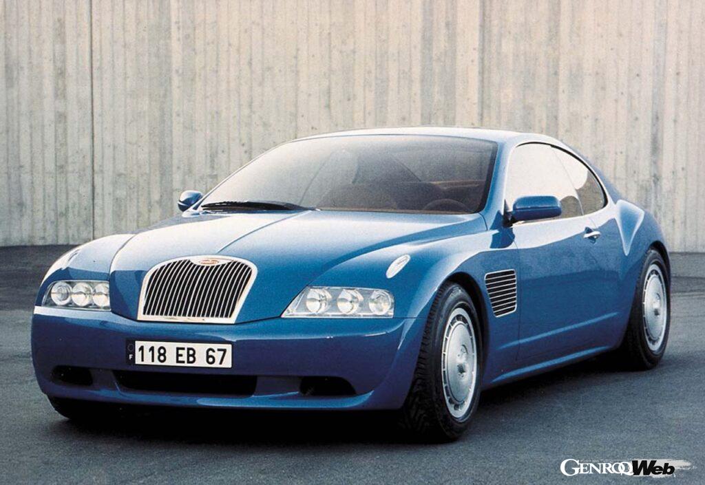 当時フォルクスワーゲンを率いていたフェルディナント・ピエヒは、W18気筒エンジンの閃きから、新生ブガッティのコンセプトを煮詰めていった。写真は1998年に公開された初のコンセプトカー「EB 118」。