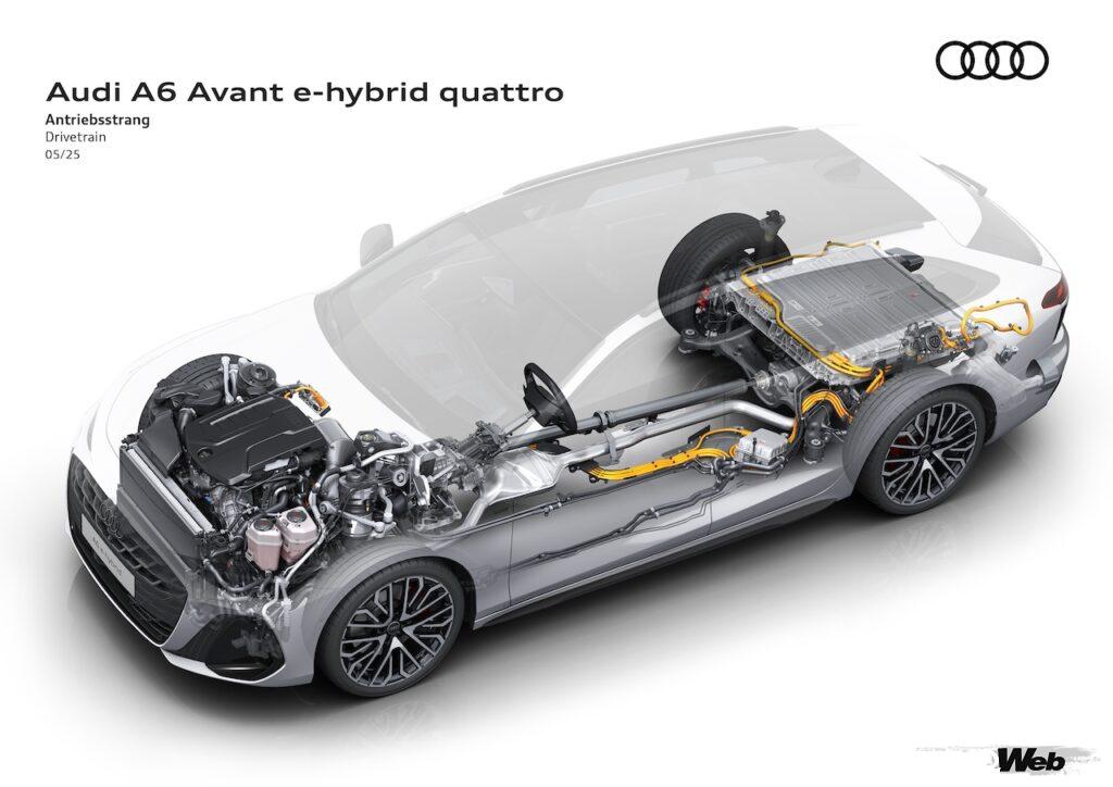 「アウディ A6 セダン e-hybrid quattro」のプラグインハイブリッド・パワートレイン。