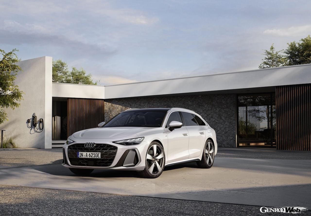 「アウディ A6 アバント e-hybrid quattro」のエクステリア。