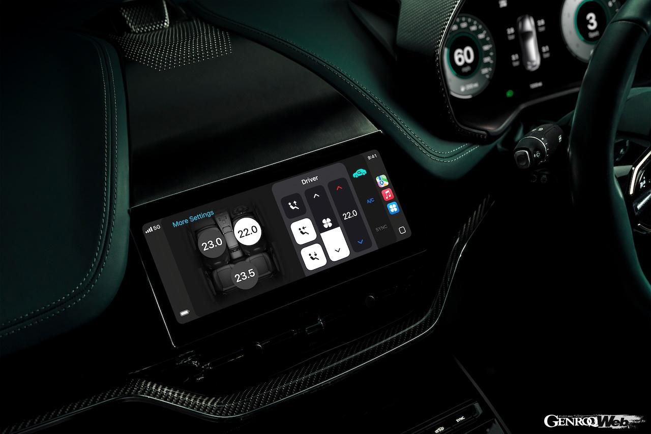 今後、世界中で販売されるアストンマーティン製車両にも、順次最新インフォテイメント「CarPlay Ultra」が搭載される。