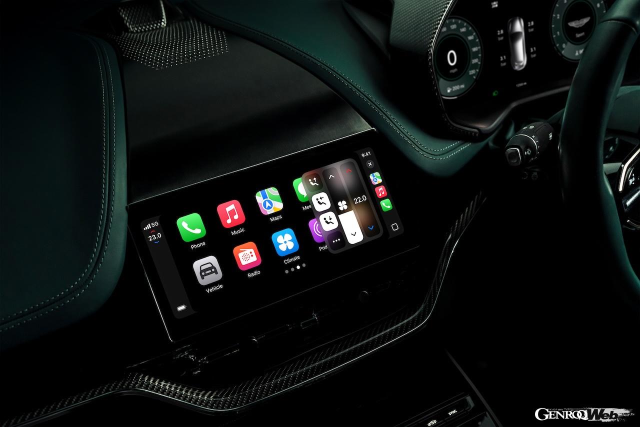 今後、世界中で販売されるアストンマーティン製車両にも、順次最新インフォテイメント「CarPlay Ultra」が搭載される。