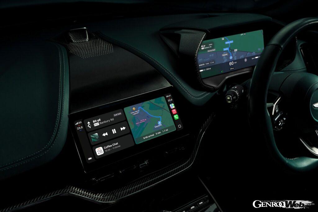 今後、世界中で販売されるアストンマーティン製車両にも、順次最新インフォテイメント「CarPlay Ultra」が搭載される。