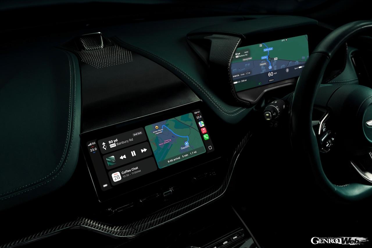 今後、世界中で販売されるアストンマーティン製車両にも、順次最新インフォテイメント「CarPlay Ultra」が搭載される。