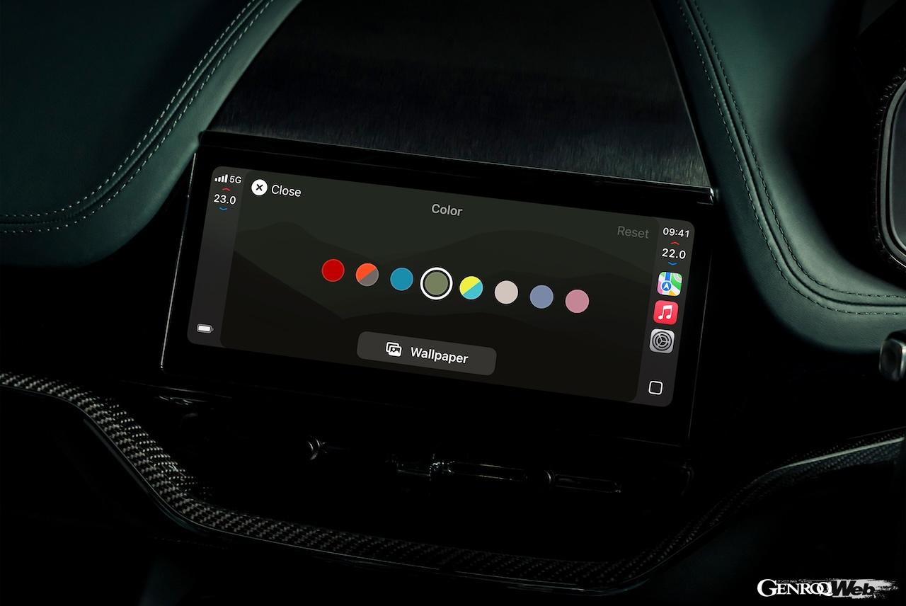 今後、世界中で販売されるアストンマーティン製車両にも、順次最新インフォテイメント「CarPlay Ultra」が搭載される。